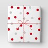 90' Christmas Fabric Ribbon Red/White Striped Twine - Wondershop™ - 2 of 3