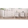 Okak Elegant High Gloss 6-Drawer Bedroom Dressers with Metal Handle, Mirrored Storage Cabinet,Chest of Drawers for Living Room,Entryway - 3 of 4