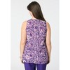 Roaman's Women's Plus Size Double-Layer Georgette Tank Top - 3 of 4