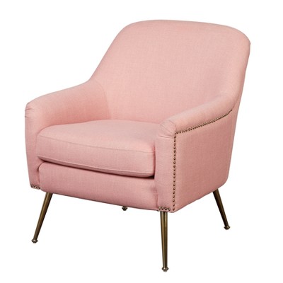 Lifestorey Vita Mid-Century Upholstered Accent Chair - Pink