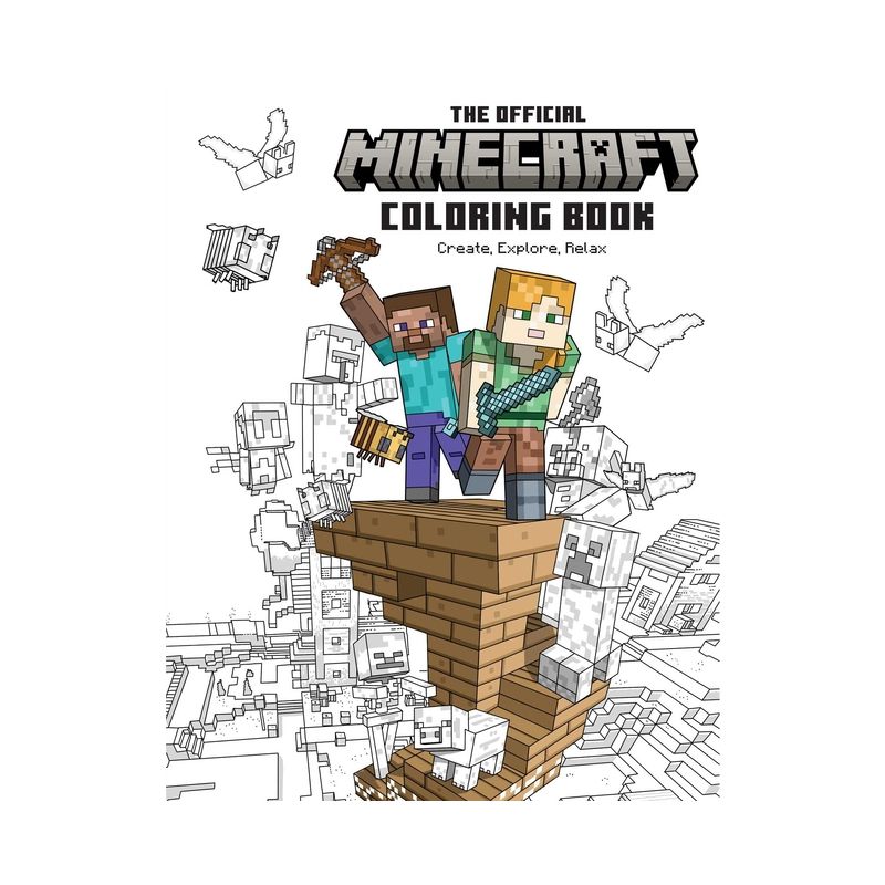 The Official Minecraft Coloring Book: Create, Explore, Relax! - by  Insight Editions (Paperback), 1 of 2