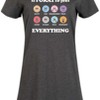 Women's - Instant Message - Its Okay To Feel Everything Graphic T-shirt Dress - 2 of 4