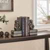 Danya B Monkeys on Books Polyresin Antique Patina Finish Bookend Set of 2 - 3 of 4