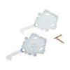 Unique Bargains Curtain Holdbacks Fan Hooks Zinc Alloy 3.86"x1.97" 1 Pair - 4 of 4
