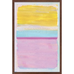 Trends International Reinders: Abstract - Colorful Squares in Pink and Yellow Framed Wall Poster Prints - 1 of 4