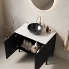 NicBex 30/48" Bathroom Vanity with Top Ceramic Sinkbowl,Chic Striped Bathroom Cabinet with 2 Doors,No Faucet/Mirror Included - 2 of 4