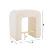 24''H Boucle Stools Set of 2, Upholstered Dining Accent Stool Chairs  for Kitchen/Bedroom/Dining Room -ModernLuxe - 3 of 4