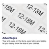 Unique Bargains Self-Adhesive Kids Clothing Size Sticker Labels 2 Sheets - 3 of 3