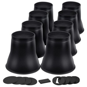 Aoibox Heavy Duty 6 Inch Round Furniture Risers for Bed Desk Table Sofa Couch Non-Slip Lifts Supports 6000 Lbs 8 Pack Black - 1 of 4