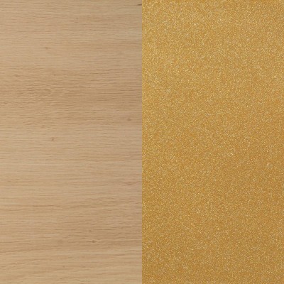 White and Gold 2-Drawer Rattan Nightstand Set