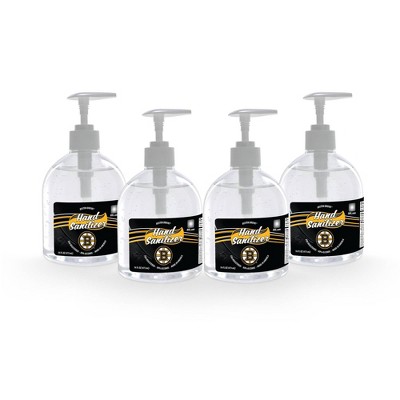 NHL Boston Bruins 16oz Pump Top Hand Sanitizer - 4pk