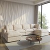 Cloud Couch Modular Sectional Sofa, 134" U Shaped Couch For Livingroom, Oversized Convertible Wide Seater With 2 Ottomans Living Room Set,Khkai - 2 of 4