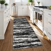 Modern Abstract Runner Rug Washable Non-Slip, Low Pile Ultra Soft Hallway Carpet for Kitchen Bedroom Laundry Entryway - 3 of 4