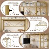 TackView Twin Size Loft Bed, Metal Loft Bed Frame with Arched Guardrail and Safety Ladder, Space-Saving, Heavy Duty - 4 of 4