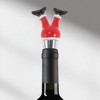 Unique Bargains Santa Claus Bottle Stopper Zinc Alloy Resin Silicone Red White Black Silver Tone 1 Pc - 2 of 3