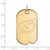 Black Bow Jewelry 14k Yellow Gold Plated Sterling Silver Tampa Bay Lightning NHL Large Pendant - 2 of 3