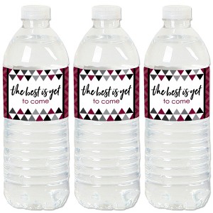 Big Dot of Happiness Maroon Graduation Party Water Bottle Sticker Labels - Set of 20 - 1 of 4