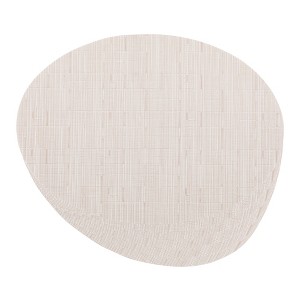 REGALWOVEN PVC Oval Kitchen Dining Table Decor Wipeable Placemats 6 Pcs - 1 of 4
