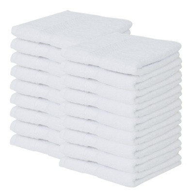 Splash Zero Twist 100% Ring Spun Cotton Face Washcloth Set – Reversible, 550 GSM, Soft, Lightweight, Highly Absorbent Towels for Bathroom