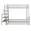 YOOCOZZ Twin Over Full Metal Bunk Bed with Twin Trundle Bed and Storage Stairway - 2 of 4