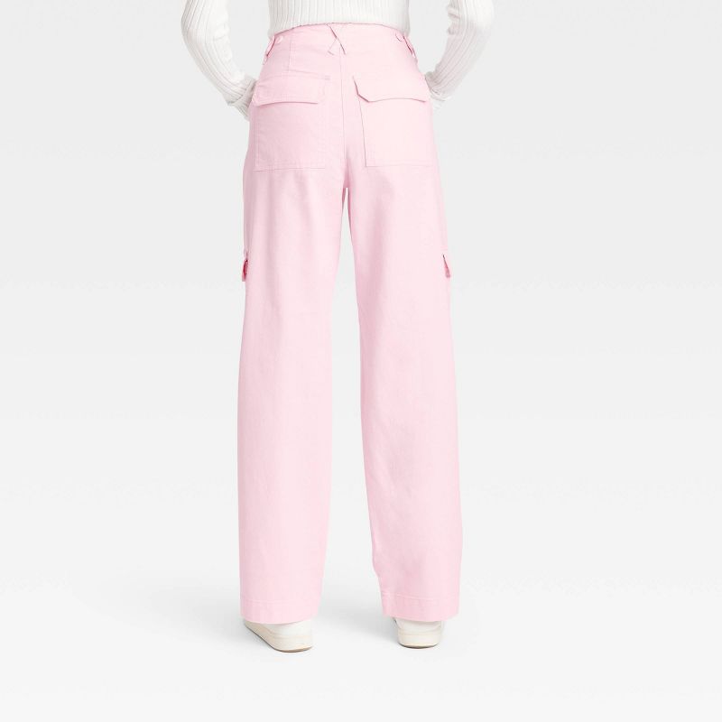Women's Mid-rise Utility Cargo Pants - Universal Thread™ Pink 8 Short ...