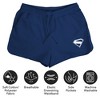 Women's Superman 2025 New Logo White Casual Drawstring Cotton Sweat Shorts With Pockets - 4 of 4