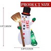 6.2FT Lighted Christmas Inflatable Decoration, Inflatable Snowman Holding Groom, Funny Blow Up Yard Decorations with Built-in LED Lights - 3 of 4