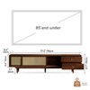 LOVSON Medieval modern style TV cabinet with wicker sliding doors and 2 drawers, suitable for TVs up to 85 inches, living room media cabinet, walnut - 3 of 4