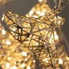 22"H and 18"H Sullivans Outdoor Lighted Reindeer - Set of 2  Gold - 2 of 4
