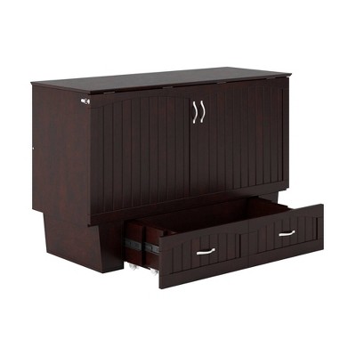 Nantucket Queen Murphy Bed Chest with CoolSoft Memory Foam Mattress