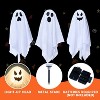 Joyfy 3 Packs Halloween Outdoor Decorations White Ghost Garden Stakes, Light Up Cloth Ghost Decor Outdoor for Yard Lawn Garden - 3 of 4