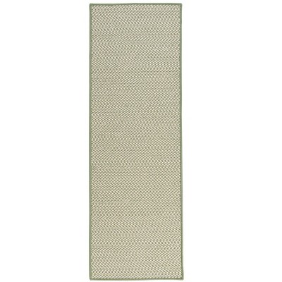 Colonial Mills Outdoor Houndstooth Tweed - Leaf Green 2'x9'
