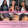 Jessie's Wig Straight Human Hair Wig 13X4 Lace Frontal Dark Black 18Inch 1 Pc/Pack - 4 of 4
