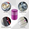 Unique Bargains Car Bike Round Tire Valve Stem Cap with Rubber Seal Wheel Rims Covers 8 Pcs - 3 of 4