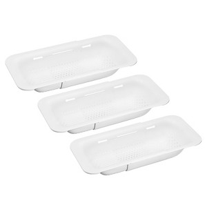 Unique Bargains Kitchen Collapsible Colander Kitchen Over the Sink Drain Strainer Extendable Basket Set - 1 of 4