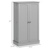 NicBex Freestanding Buffet Cabinet 41" Kitchen Pantry Sideboard Cabinet with 12 Door Shelves, 5-tier Shelving and Adjustable Shelves - 3 of 4