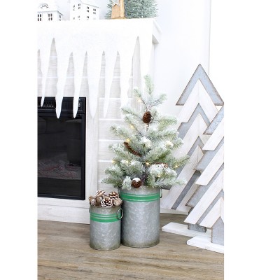 Frosted Pine Cone and Evergreen Christmas Floral Picks, 6-Pack