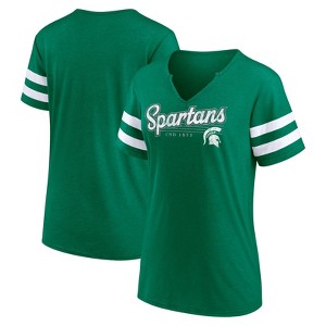NCAA Michigan State Spartans Women's V-Neck Notch T-Shirt - 1 of 3