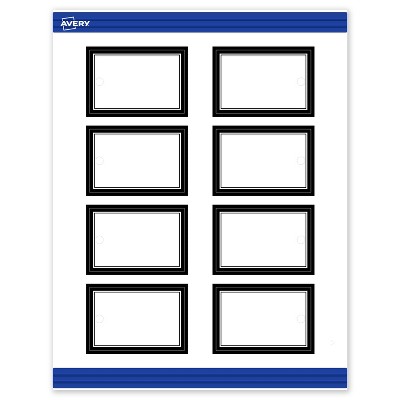 Avery Printable Rectangle Tags, Double Black Border, 2" x 3", Matte White Rectangle Tags, Laser/Inkjet, 80ct, Great for Product Tags