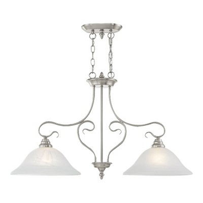 Livex Lighting Coronado 2 - Light Island Pendant Light in  Brushed Nickel