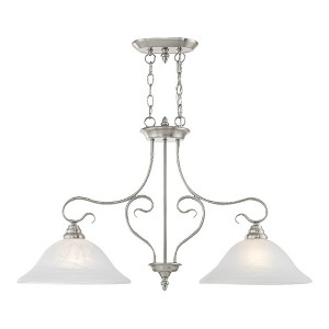 Livex Lighting Coronado 2 - Light Island Pendant Light in  Brushed Nickel - 1 of 4