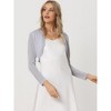 Allegra K Women's Long Sleeve Glitter Crop Ruffle Party Shrug - 4 of 4