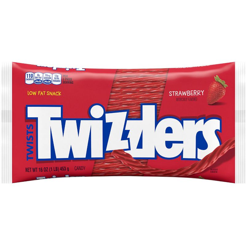 Twizzlers Strawberry Flavored Licorice Twists, Low Fat Candy - 16oz, 2 of 8