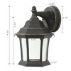 LuxenHome Black with Gold Metal Outdoor Wall Light - 4 of 4