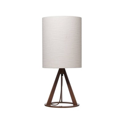 geometric wood table lamp