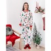 PATPAT Christmas Matching Family Pajamas Set Santa Claus and Christmas TreePrint White PuS with Christmas Socks White - 3 of 4