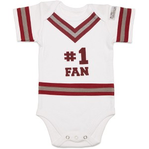 Pavilion Gift Company - Crimson & Gray - 0-6 Months Infant Onesie - Leotards and Bodysuits - 1 of 4