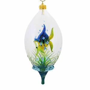 Morawski 6.75 In Blue Angelfish In Dome Ocean Summer Fish Tree Ornaments - 1 of 4