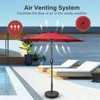 Sevobal Patio Umbrellas Outdoor Patio Market Umbrella with Crank and Tilt, Large Garden Poolside Beach Sunshade Umbrellas, Red, 63.6"*63.6"*96.46" - 3 of 4