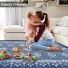Boho Area Rugs Washable Rug Moroccan Lattice Rugs Living Room Rug Non-Slip Non-Shedding Carpet Soft Geometric Rugs - 3 of 4